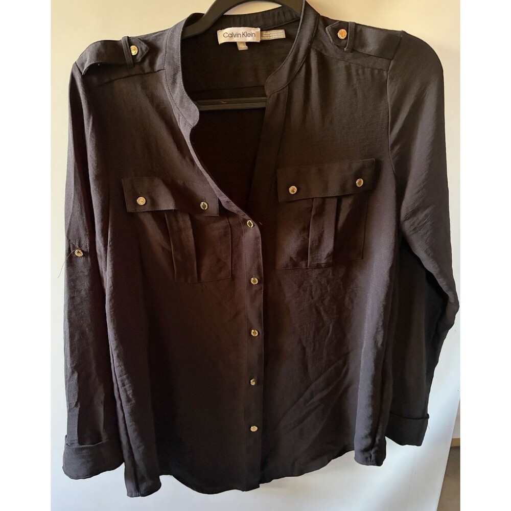 Women’s Calvin Klein Black Shirt Size X-Small B5